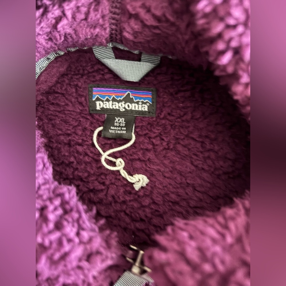 EUC Patagonia Kids Los Gatos Fleece Hoody size XXL/16-18 - Picture 4 of 5